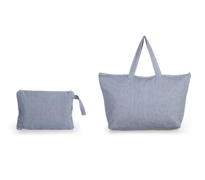 BEACH BAG BLUE STRIPE BLUE 50X40X17 1