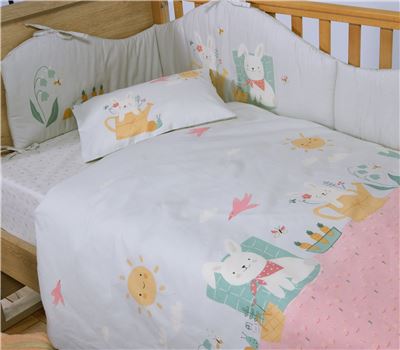 BABY COTBED FLAT SHEETS 3 PCS SET PIC NIC TOGETHER 1