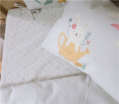 BABY COTBED FLAT SHEETS 3 PCS SET PIC NIC TOGETHER 2