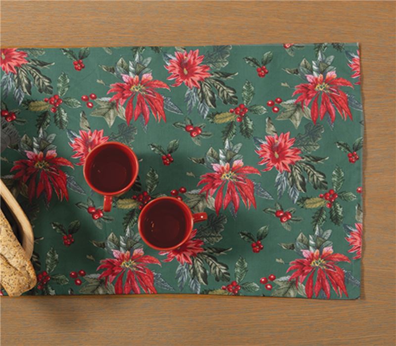 CHRISTMAS RUNNER MISTLETOE 45X140