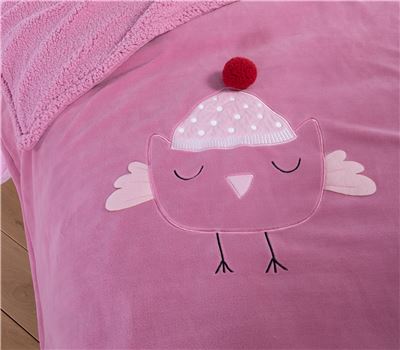 NEW! JUNIOR DECORATIVE THROW TWEET SO SWEET-LOVELY 130X180 1