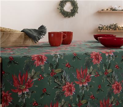 CHRISTMAS TABLECLOTH MISTLETOE 140X140 1