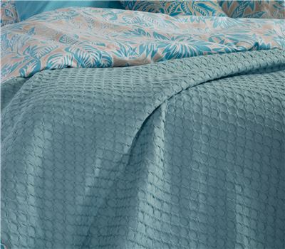 SINGLE SIZE PIQUET BLANKET ELMER BLUE 160X240 1