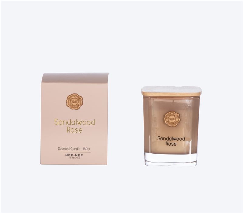 SCENTED CANDLE SANDALWOOD ROSE 180gr