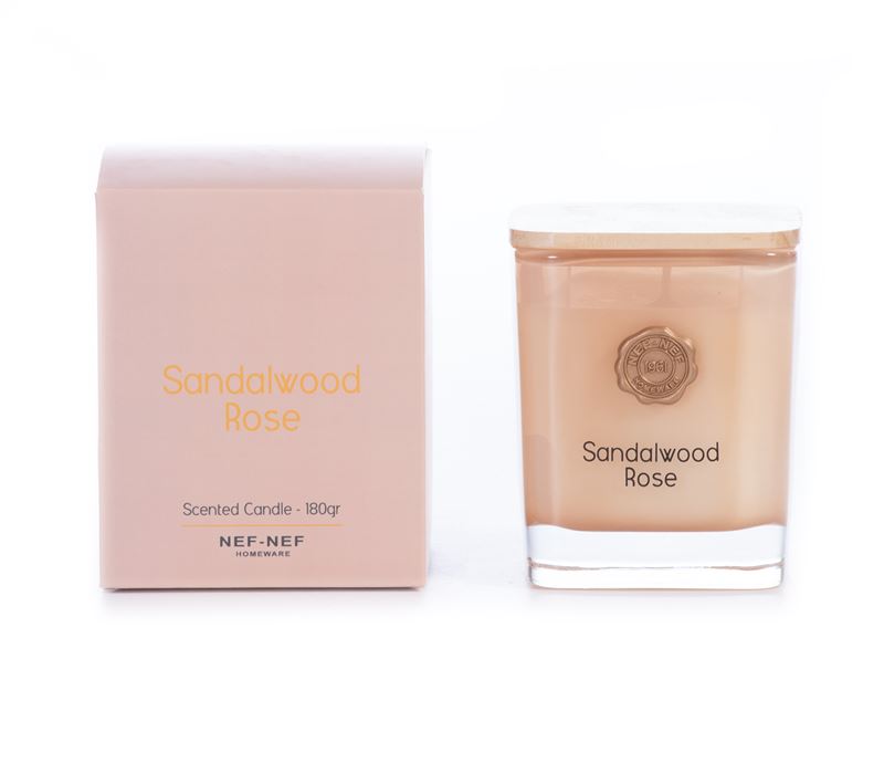 NEW! SCENTED CANDLE SANDALWOOD ROSE 180gr