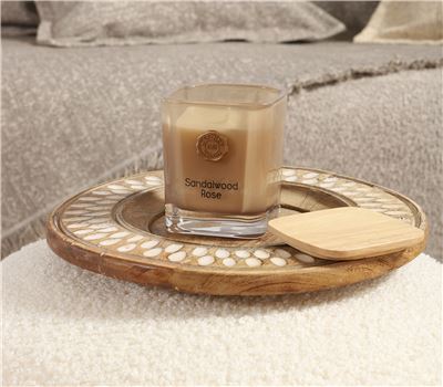 SCENTED CANDLE SANDALWOOD ROSE 180gr 1