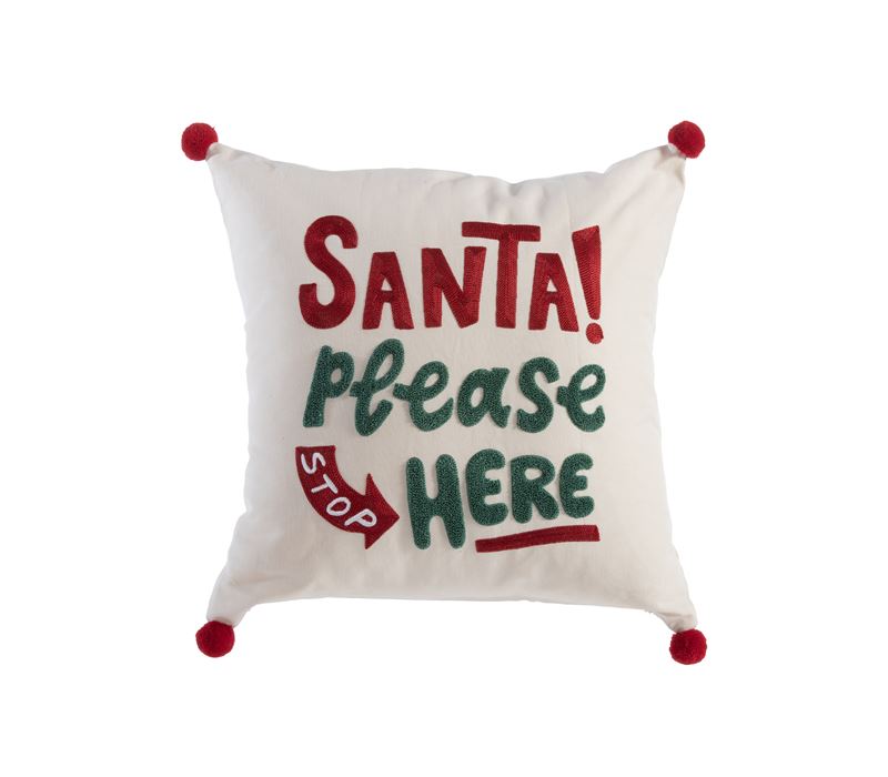 CHRISTMAS DECORATIVE CUSHION SANTA PLEASE 45X45