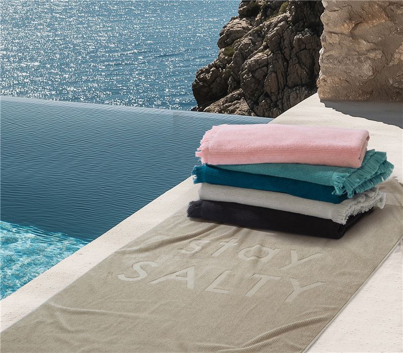 BEACH TOWEL STAY SALTY 90X170