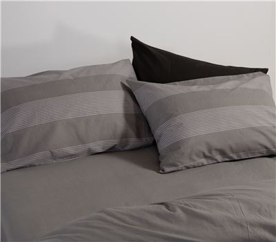 QUEEN SIZE COTTON DUVET COVER SET CASUAL STRIPE 240Χ230 3