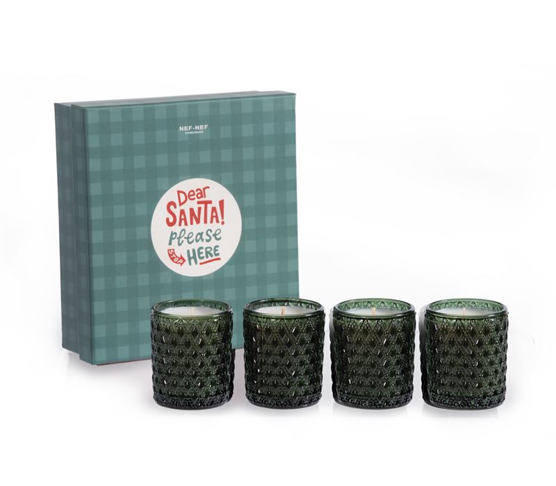 CHRISTMAS SCENTED CANDLE DEAR SANTA 4PCS