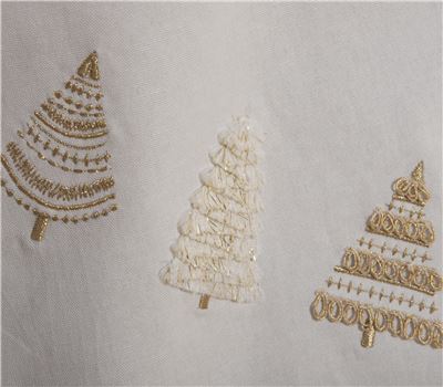 CHRISTMAS TABLECLOTH GOLD TREES 100X100 1