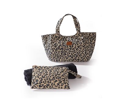 BEACH BAG CHEETAH 41X39X24 1