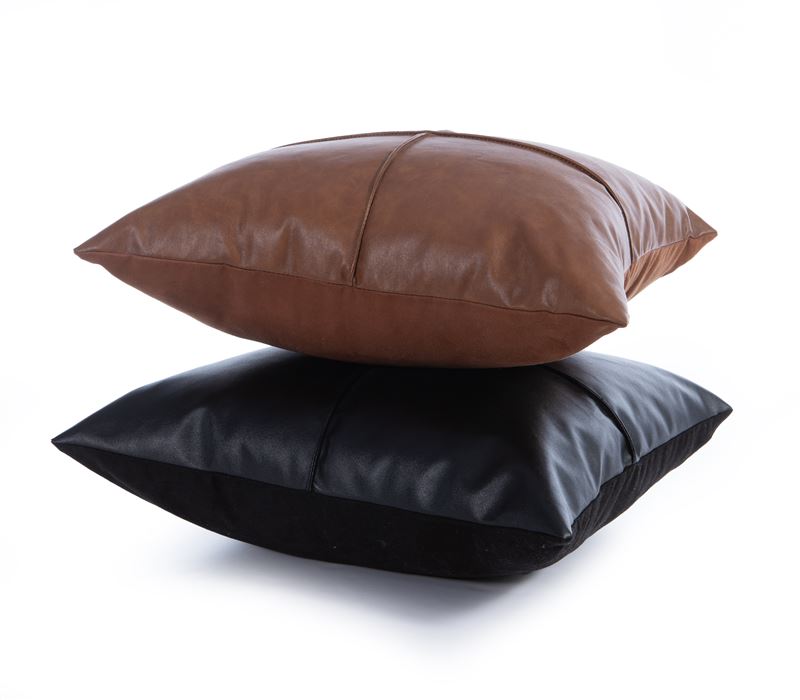 NEW! DECORATIVE CUSHION LETHAL 30X50 WITH LEATHER EFFECT