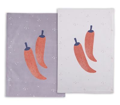 NEW! KITCHEN TOWEL VELOUR PEPPERS 40X60 1