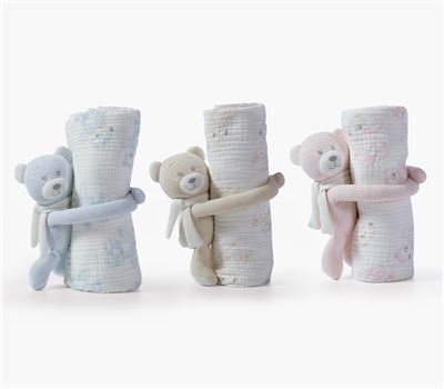 BABY BLANKET WITH TEDDY BEAR 75X100 2
