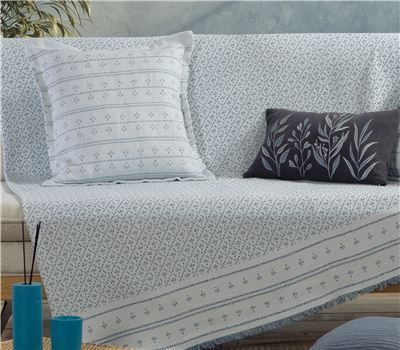 ARMCHAIR THROW ISHMAR BLUE 170X180 1