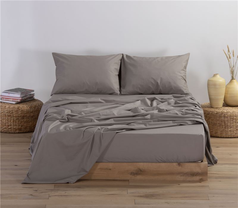 KING SIZE COTTON FITTED SHEET BASIC 180x200+30