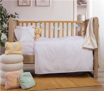 BABY COTBED FLAT SHEETS 3 PCS SET HAPPY