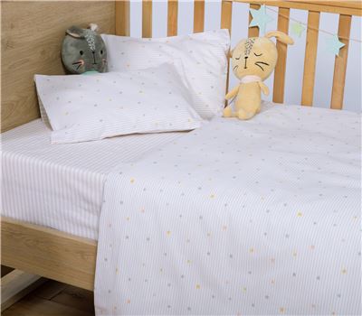 BABY COTBED FLAT SHEETS 3 PCS SET HAPPY 1