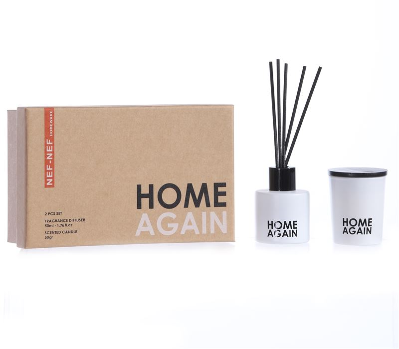SCENTED CANDLE & FRAGRANT DIFFUSER HOME AGAIN