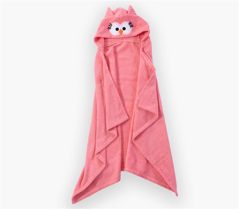 BABY BATH CAPE OWL 70X120