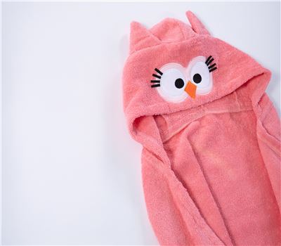 BABY BATH CAPE OWL 70X120 1