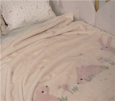 BABY COTBED BLANKET COUNTRY BUNNY 100Χ140 1