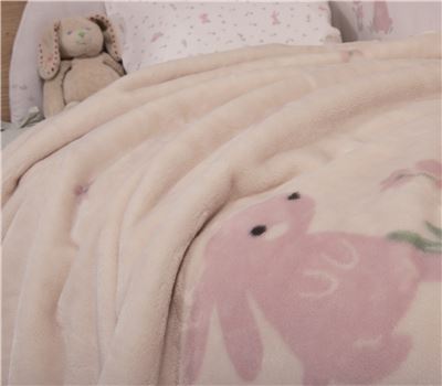 BABY COTBED BLANKET COUNTRY BUNNY 100Χ140 2