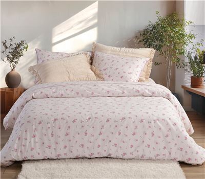 QUEEN SIZE COTTON PERCALE DUVET COVER SET LORALEY 240X230