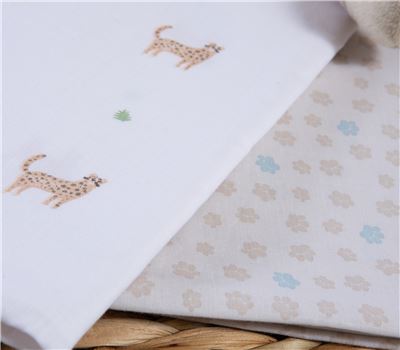 BASSINET SHEETS 2 PCS SET JUNGLE IN MOTION 1