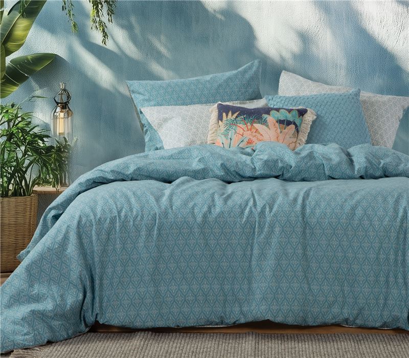 DOUBLE SIZE BEDSHEETS SET SORENTO BLUE 200Χ270