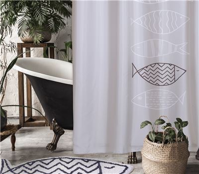 SHOWER CURTAIN FISH STYLE  180X200