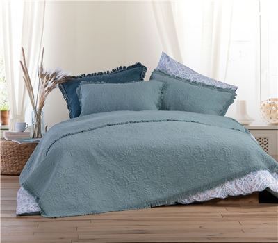 BEDSPREAD QUEEN SIZE MARCH BLUE 230X240 1