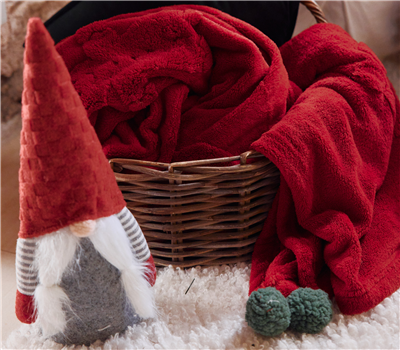 CHRISTMAS DOOR STOPPER GNOME RED HAT 40CM 2