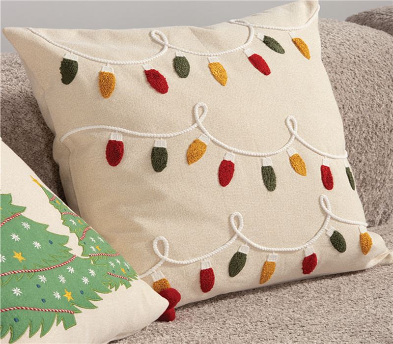 ΧΡΙΣΤΟΥΓΕΝΝΙΑΤΙΚΟ ΔΙΑΚΟΣΜΗΤΙΚΟ ΜΑΞΙΛΑΡΙ HAPPY HOLIDAY LIGHTS 45X45