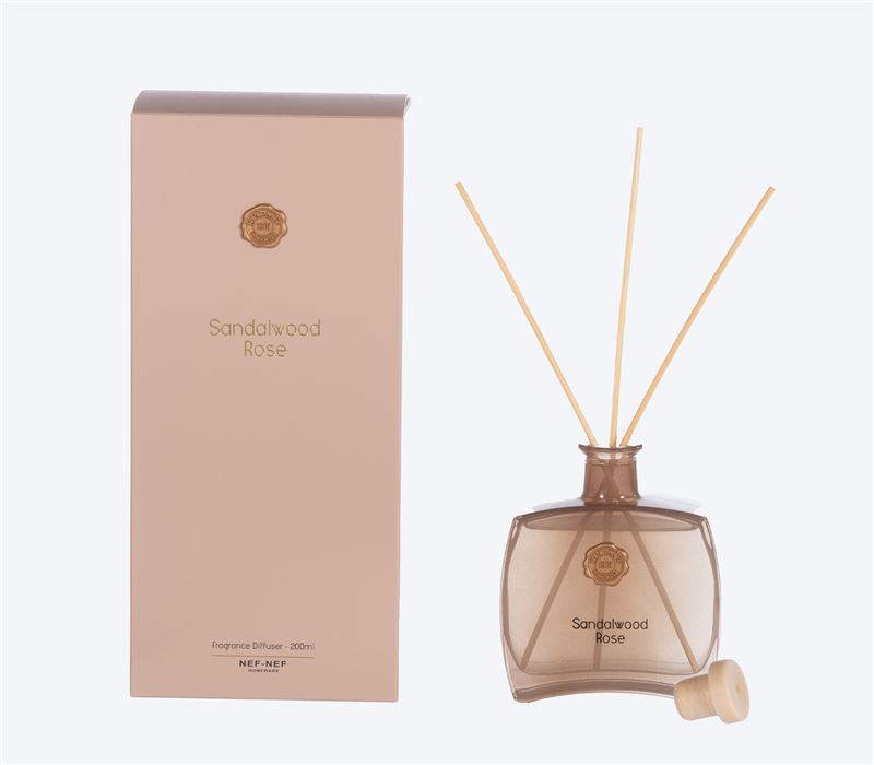 FRAGRANCE DIFFUSER WITH STICKS SANDALWOOD ROSE 200ml