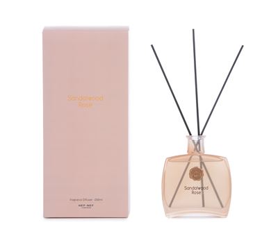 NEW! FRAGRANCE DIFFUSER WITH STICKS SANDALWOOD ROSE 200ml