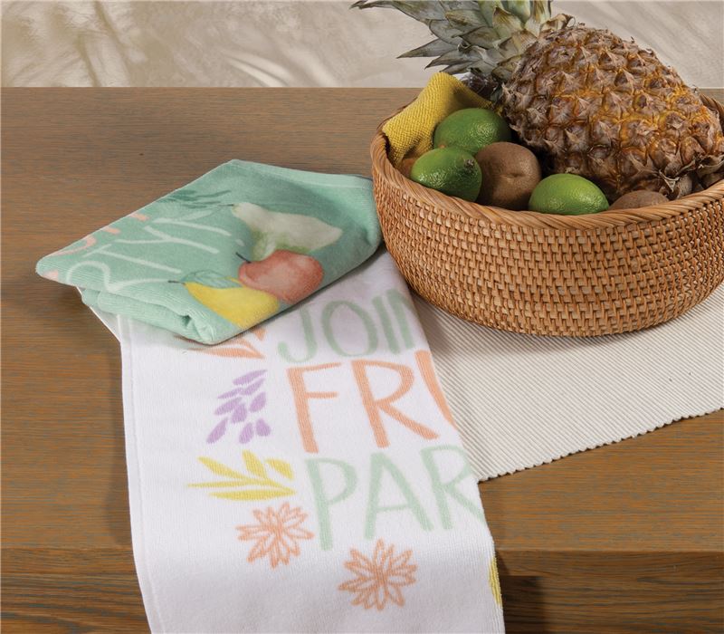 KITCHEN TOWEL VELOUR FRUIT PARTY 40X60