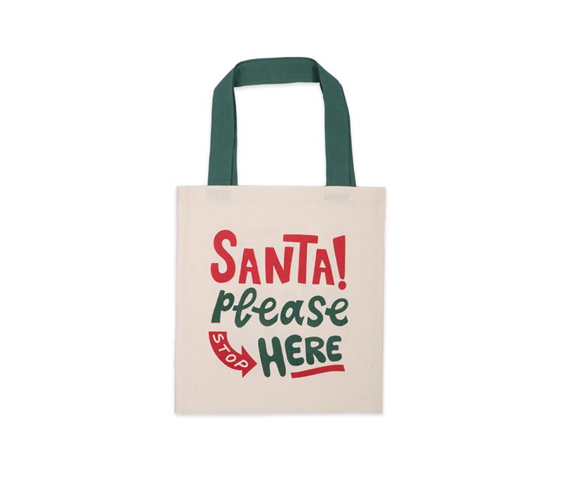 CHRISTMAS SHOPPING BAG SANTA PLEASE 40X45