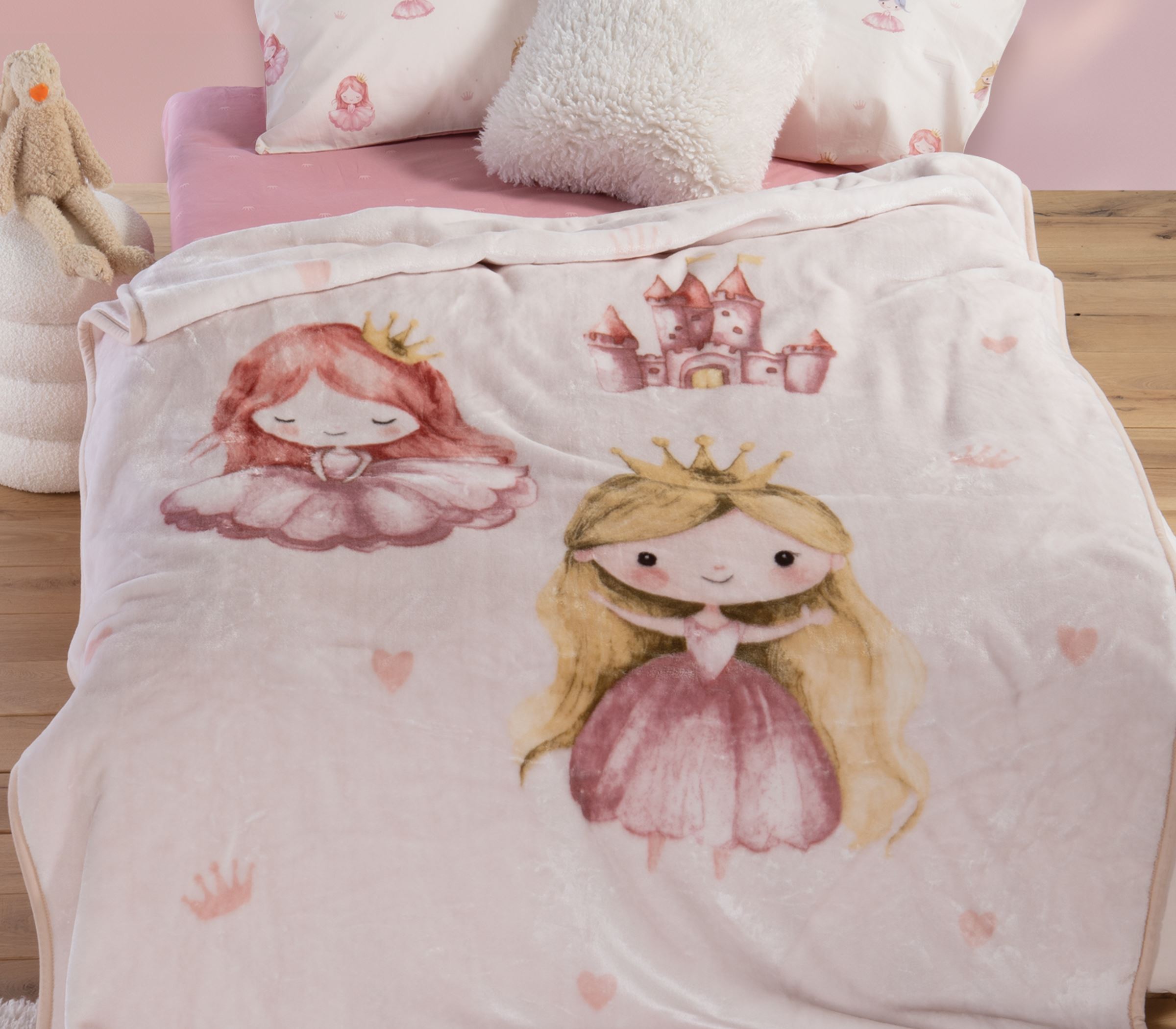 JUNIOR SINGLE SIZE BLANKET OUR PRINCESS 160Χ220