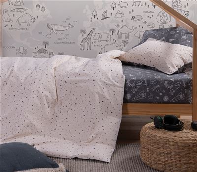 JUNIOR SINGLE SIZE BEDSHEETS SET MY SPACE 170X260 1