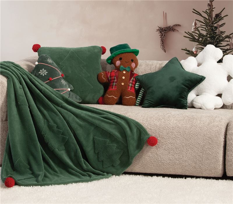 CHRISTMAS DECORATIVE THROW TREES OF JOY 130X180