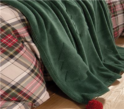 CHRISTMAS DECORATIVE THROW TREES OF JOY 130X180 2