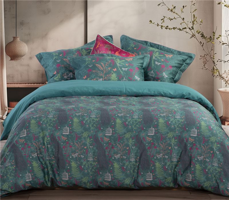 NEW! QUEEN SIZE DUVET COVER SET BIRDS OF PARADISE 240Χ230