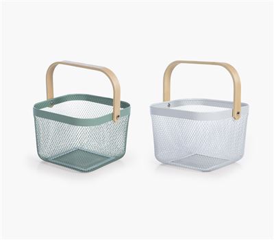 BASKET WITH WOODEN HANDLE VISTA 1