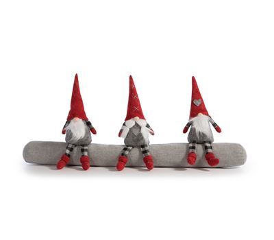 CHRISTMAS DOOR STOPPER 3 GNOMES 32X89