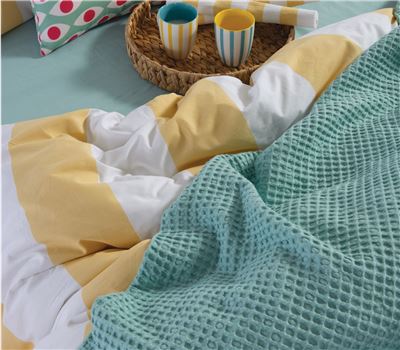 SINGLE SIZE PIQUET BLANKET NEW GOLF 180X240 2