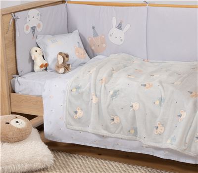BABY COTBED FLEECE BLANKET SPECIAL PARTY 110X150 2