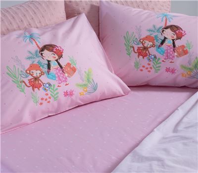 JUNIOR SINGLE SIZE BEDSHEETS SET WELCOME TO INDIA 170X260 2