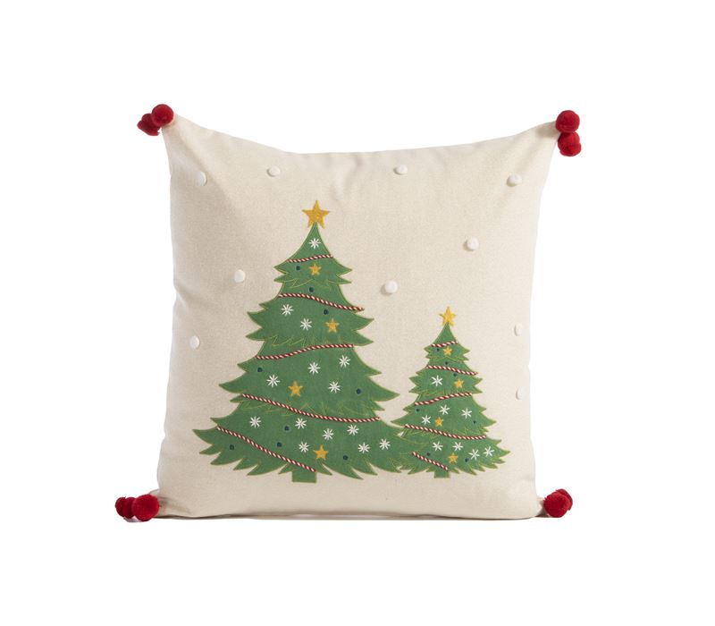DECORATIVE CUSHION HAPPY HOLIDAY TREE 45X45